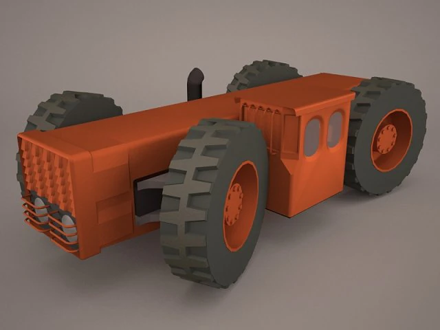 old tractor 3D Model .c4d .max .obj .3ds .fbx .stl .blend 