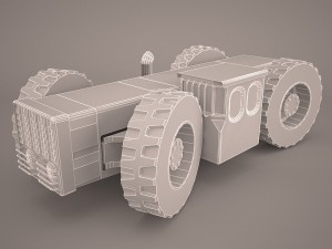 old tractor 3D Model