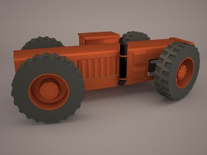 old tractor 3D Model