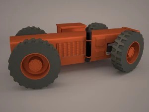 old tractor 3D Model