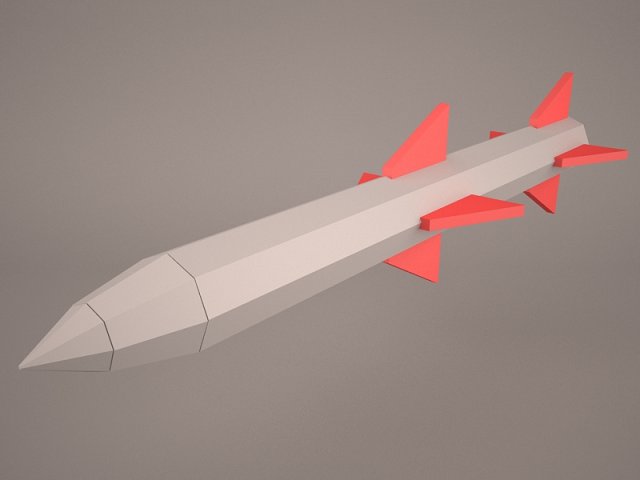 aim-120 amraam 3D Model .c4d .max .obj .3ds .fbx .stl .blend 
