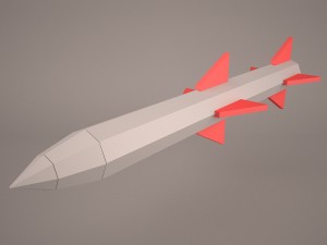 aim-120 amraam Modello 3D
