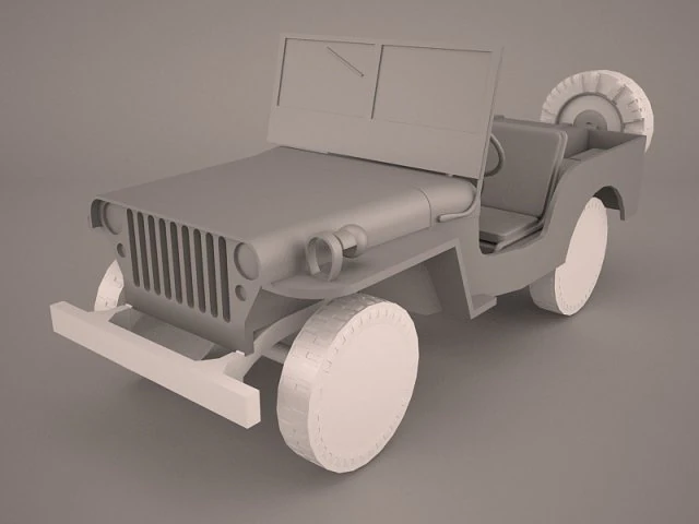 military jeep car willys m38 3D Model .c4d .max .obj .3ds .fbx .stl .blend 