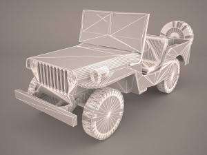 military jeep car willys m38 3D Модель
