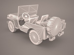 military jeep car willys m38 3D Модель