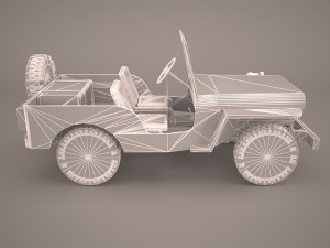 military jeep car willys m38 3D Модель