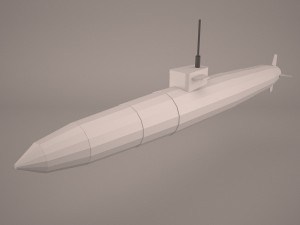 uss dallas ssn 700 with dry deck shelter 3D Model