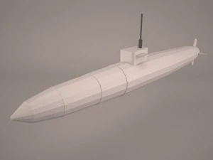 USS Dallas Ssn 700 con refugio en cubierta seca Modelo 3D