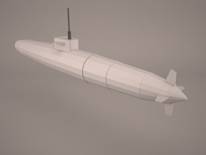 uss dallas ssn 700 with dry deck shelter Modelo 3D