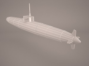 uss dallas ssn 700 with dry deck shelter Modelo 3D