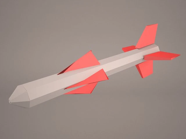 aim-120 amraam 3D Model .c4d .max .obj .3ds .fbx .stl .blend 