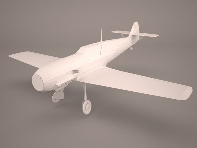 messerschmitt me109 3D Model .c4d .max .obj .3ds .fbx .stl .blend 