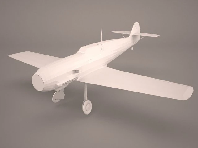 messerschmitt me109 3D Model .c4d .max .obj .3ds .fbx .stl .blend 