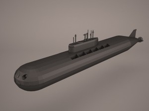 uss dallas ssn 700 with dry deck shelter 3D Model