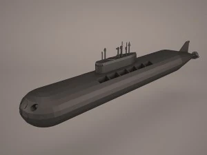 uss dallas ssn 700 com abrigo de conv&eacute;s seco Modelo 3D
