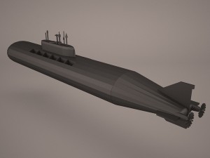 uss dallas ssn 700 with dry deck shelter Modèle 3D