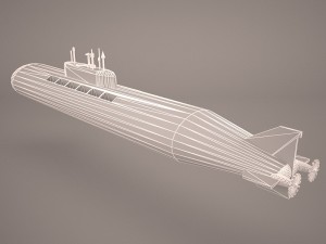 uss dallas ssn 700 with dry deck shelter Modèle 3D