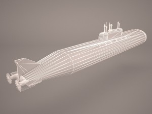 uss dallas ssn 700 with dry deck shelter Modèle 3D