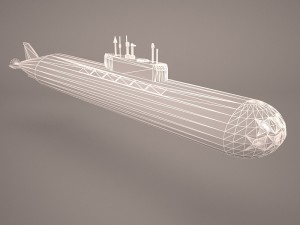 uss dallas ssn 700 with dry deck shelter Modèle 3D