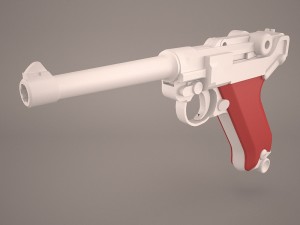 german luger pistol - wwii 3D Model