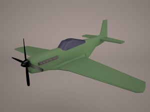 p51 mustang airplane 3D Model