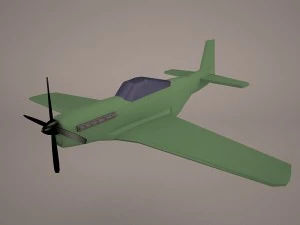 S. 51 Mustang-Flugzeug 3D Modell