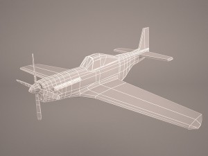 p51 mustang airplane Model 3D