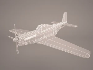 p51 mustang airplane 3D Model