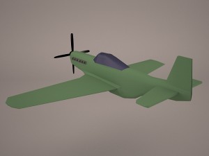 p51 mustang airplane Model 3D