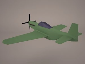 p51 mustang airplane 3D Model