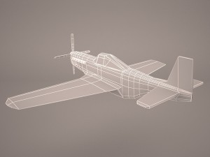 p51 mustang airplane Model 3D