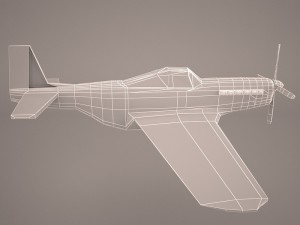 p51 mustang airplane Model 3D