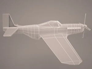 p51 mustang airplane 3D Model