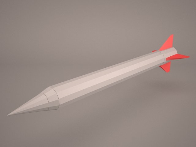 aim-120 amraam 3D Модель .c4d .max .obj .3ds .fbx .stl .blend 