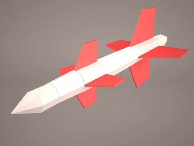 aim-120 amraam 3Dモデル .c4d .max .obj .3ds .fbx .stl .blend 