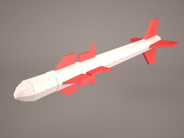 aim-120 amraam 3D Model .c4d .max .obj .3ds .fbx .stl .blend 