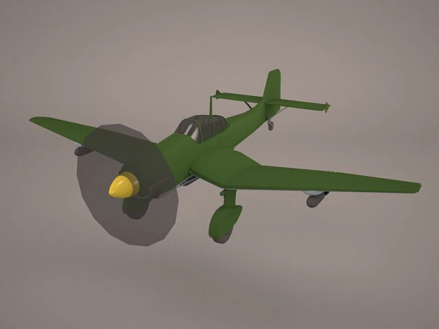 ju-87 g2 3D Model .c4d .max .obj .3ds .fbx .stl .blend