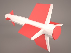 aim-120 amraam Modèle 3D
