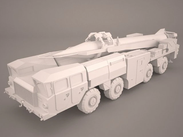scud missile launcher maz-543 3D Model .c4d .max .obj .3ds .fbx .stl .blend 