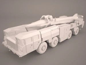 lan&ccedil;ador de m&iacute;sseis scud maz-543 Modelo 3D