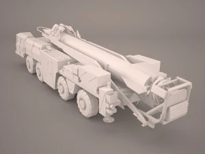 scud missile launcher maz-543 3D Model