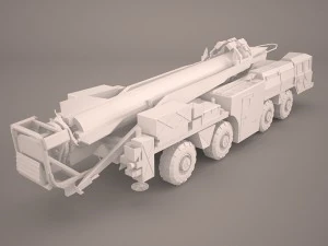 scud missile launcher maz-543 3D Model