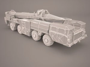 scud missile launcher maz-543 3D Model