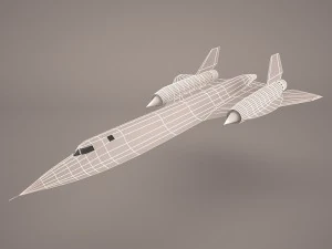 Lockheed sr-71 blackbird rigged 3D Model