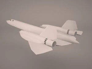 Lockheed sr-71 blackbird rigged 3D Model