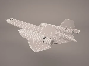 Lockheed sr-71 blackbird rigged 3D Model