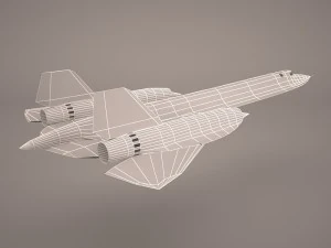Lockheed sr-71 blackbird rigged 3D Model