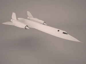 Lockheed sr-71 blackbird rigged 3D Model