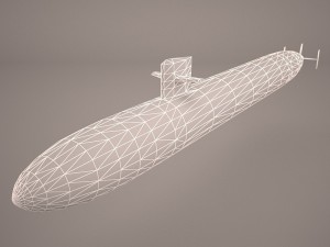 uss dallas ssn 700 with dry deck shelter Modelo 3D