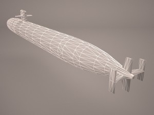 uss dallas ssn 700 with dry deck shelter Modelo 3D